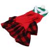 Weihnachts Hunde Katzen Kleid Warm und Leicht Kariertes Netz Herbst und Winter Haustierkleidung