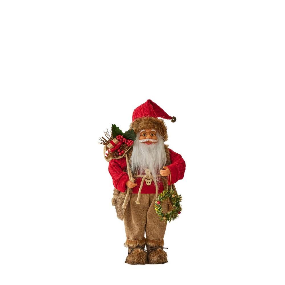 Standing Santa Claus  Statue Ornaments 30/45cm Santa Claus Toy Santa Claus Doll  Mall