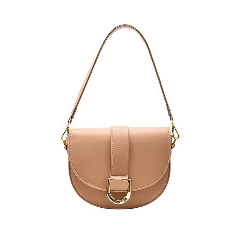 High-end Popular Single Shoulder Armpit Bag Half Moon Style Fashion Large Capacity Square Bag Girls Light Luxury Crossbody Bag