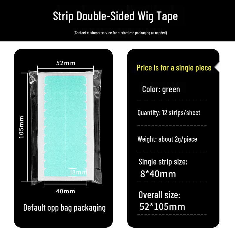 Invisible Waterproof Wig Glue Tape - Transparent, Sweatproof, Traceless, High Viscosity Adhesive