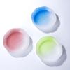 Gradual Color Flower Shaped Glass Plate Cake Dessert Dishes Salad Fruit Snack Tray Household Tableware Dinner Plate Tableware
