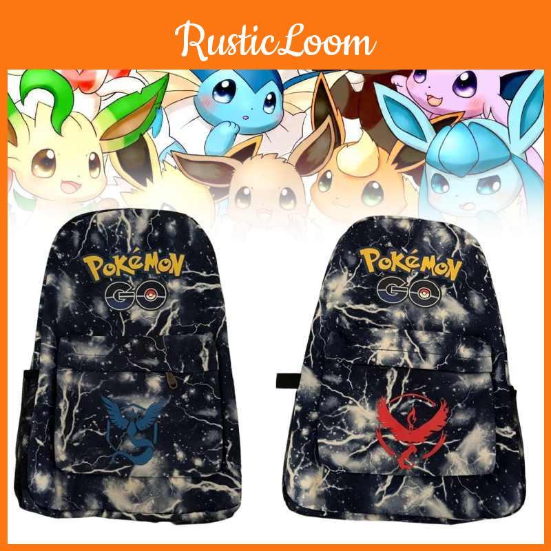 Pokmon Backpack With Waterproof Oxford Fabric For School Students