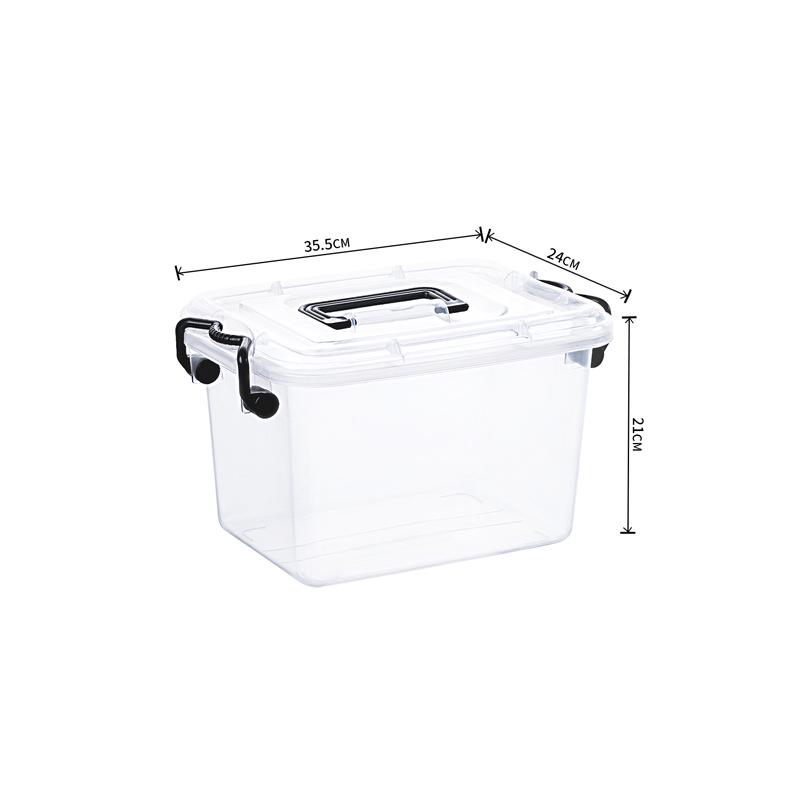 Clear Plastic Storage Organizer with Lid - Portable Handheld Box for Desktop & Toy Organization