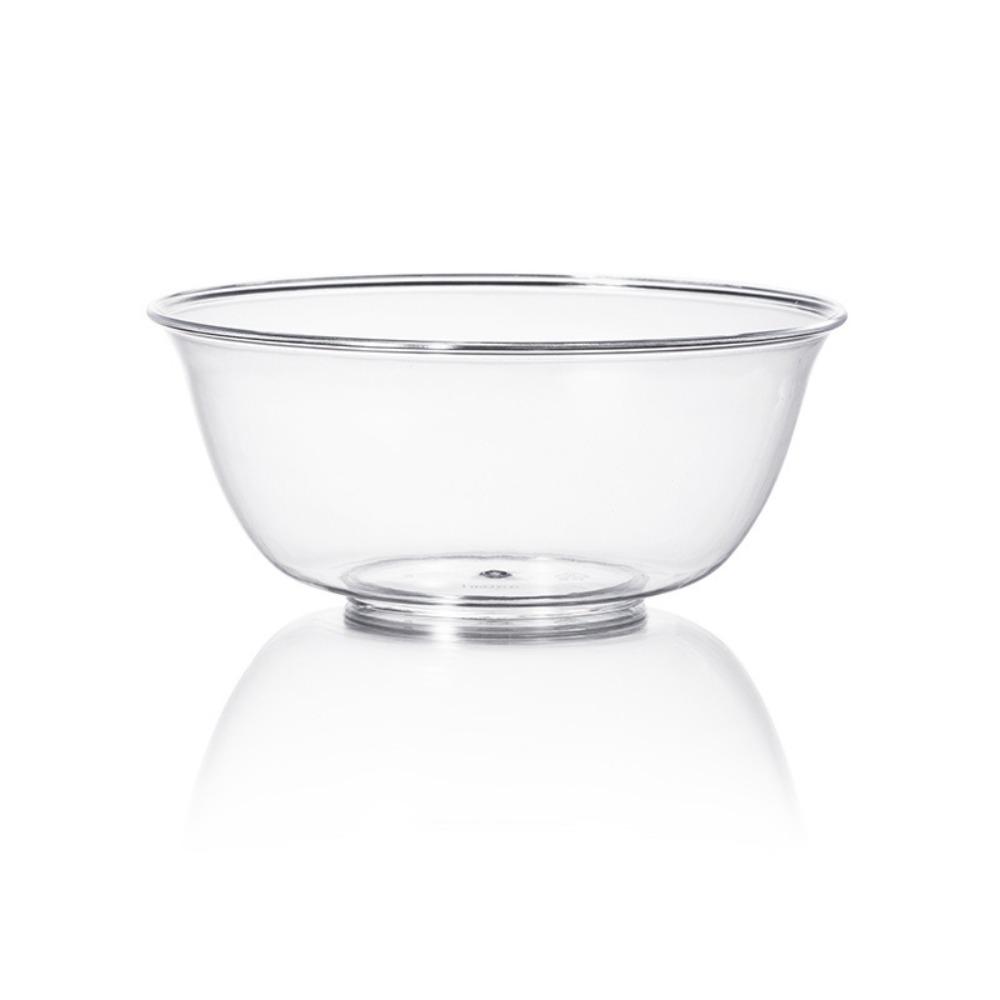 25PCS Plastic Disposable Lunch Bowl Transparent Hot Pot Tableware New Soup Bowl