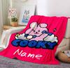 Custom Name Kawaii Friends Flannel Blanket Throw Blanket Soft Warm Sofa Bed home Decor Unique Gift
