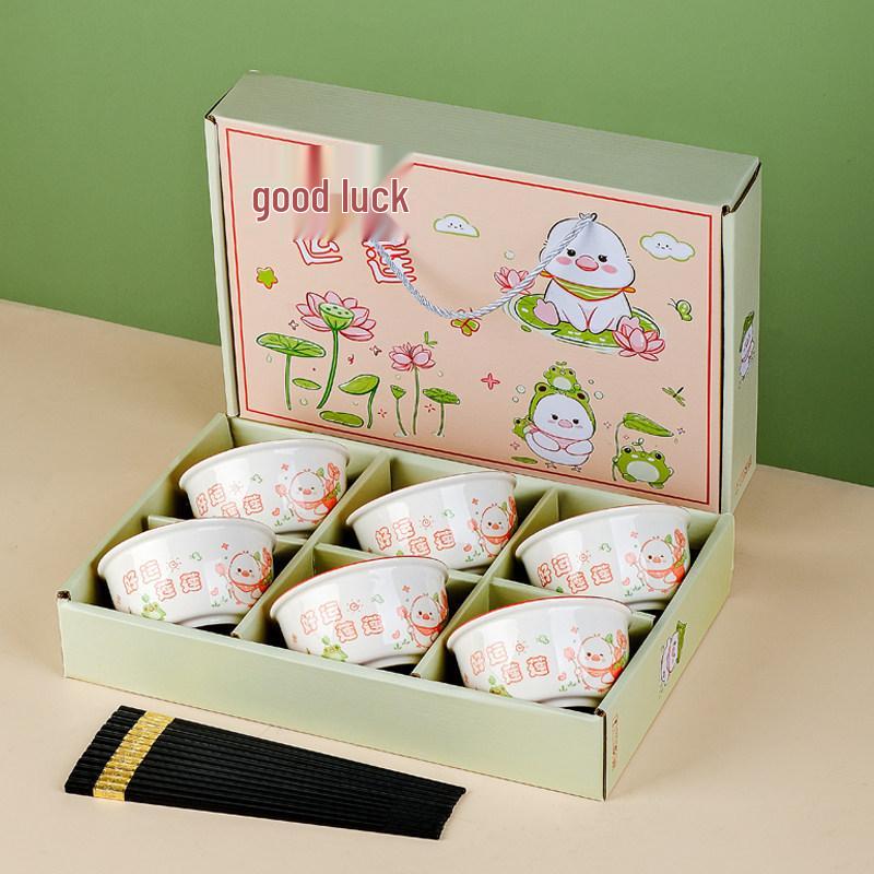 Business Gift Box: Wedding, Souvenir Chopsticks & Bowl Set for Customers & March 8th Occasions