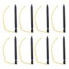 12PCS Tent Stakes Aluminum Alloy Three Edges Lightweight Tent Nail Ground Pegs with Pull Ropes for Backpacking Camping