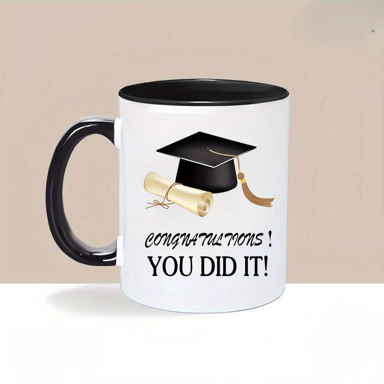 1pc 2026 Graduation Mug with Graduation Cap Shaped Handle Perfect Gift for Graduates Fashion High-Quality Gift 11oz Mugs 11oz