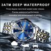 Luxury Men Wristwatch Business Waterproof Luminous Date Week Man Watch Stainless Steel Band Men's Quartz Watches Sports Clock