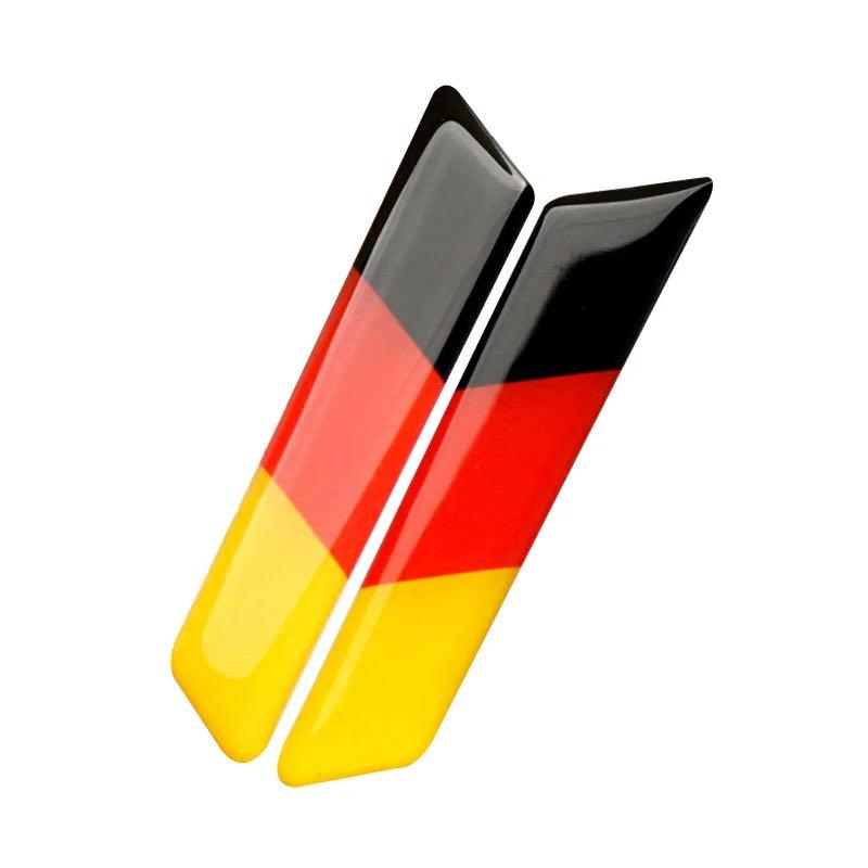2Pc Germany Flag Badge Emblem Car Lift Wrench Handle Seat Insert Cover 3D Sticker For Volkswagen VW Golf 5 6 MK5 MK6 GTI Styling A