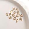 14K Gold-Plated Zircon Heart Teardrop Geometric Pendant