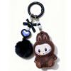 Flocking Sitting Doll Girl Bag Pendant Cute Student Pendant Keychain