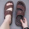 Sandalen für Herren, rutschfest, wasserdicht und langlebig, Sommersandalen mittleren Alters für Männer