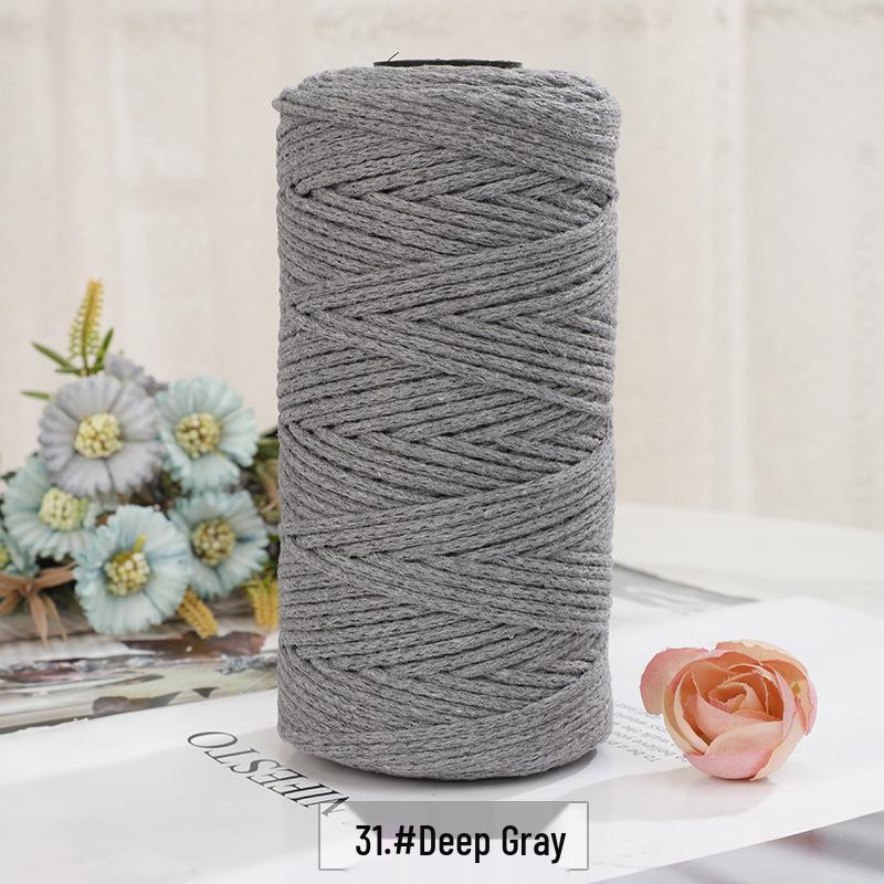 2mm Round Strand Hollow Yarn for European Style Crochet Bags, DIY Projects & Hand Knitting - Multi-Color Options
