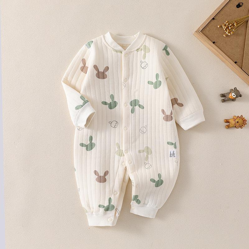Warm Thick Long Sleeve Newborn Baby One Piece Romper Infant Crawling Jumpsuit