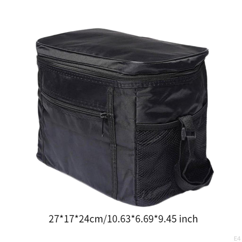 Food Cooler Bag Delivery Tote Zipper Portable Cold Thermal Cake Transport for