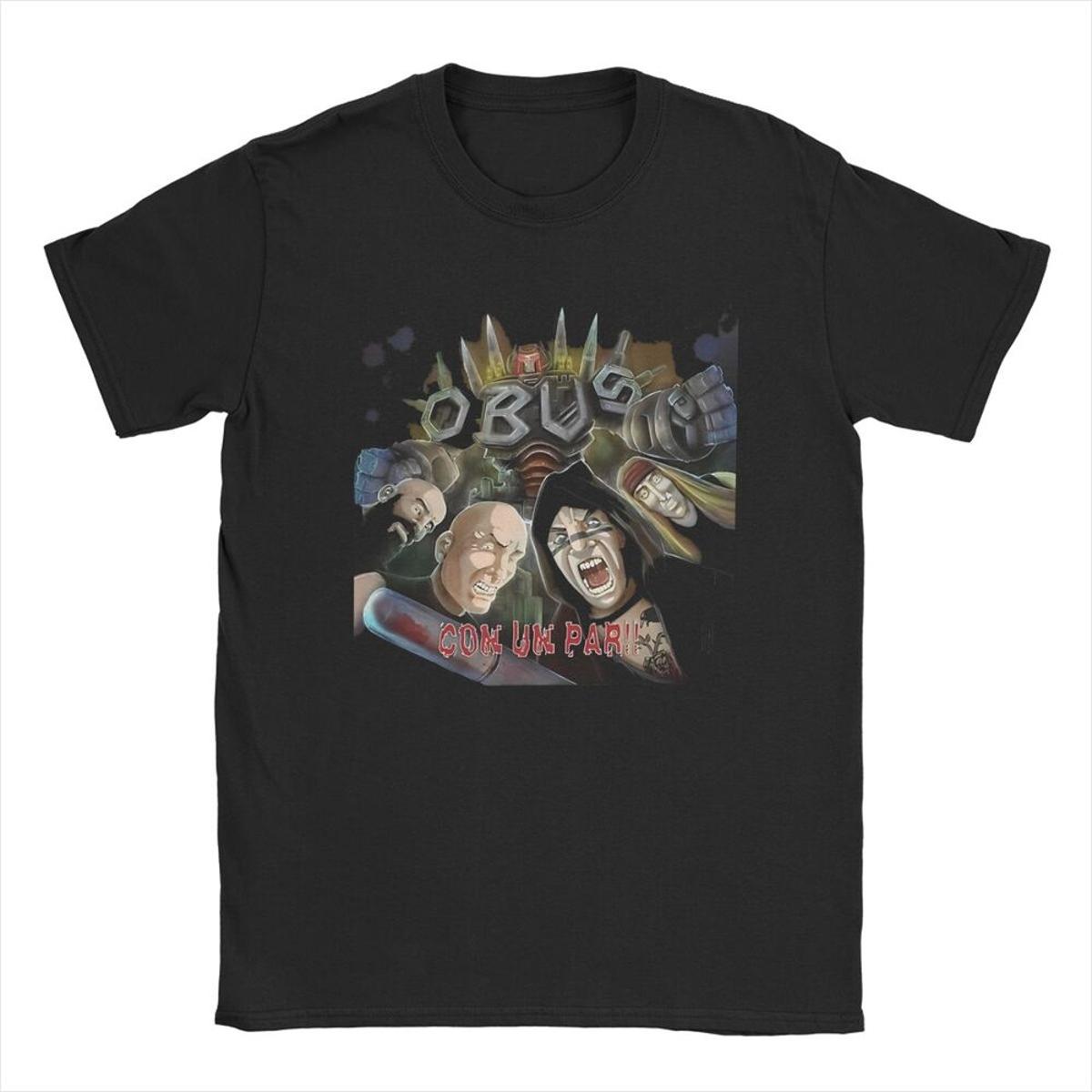

Casual Obus Band Rock T-Shirts Men Crew Neck Cotton T Shirt Spanish Heavy Metal Short Sleeve Tees Printed Clothes 3XL