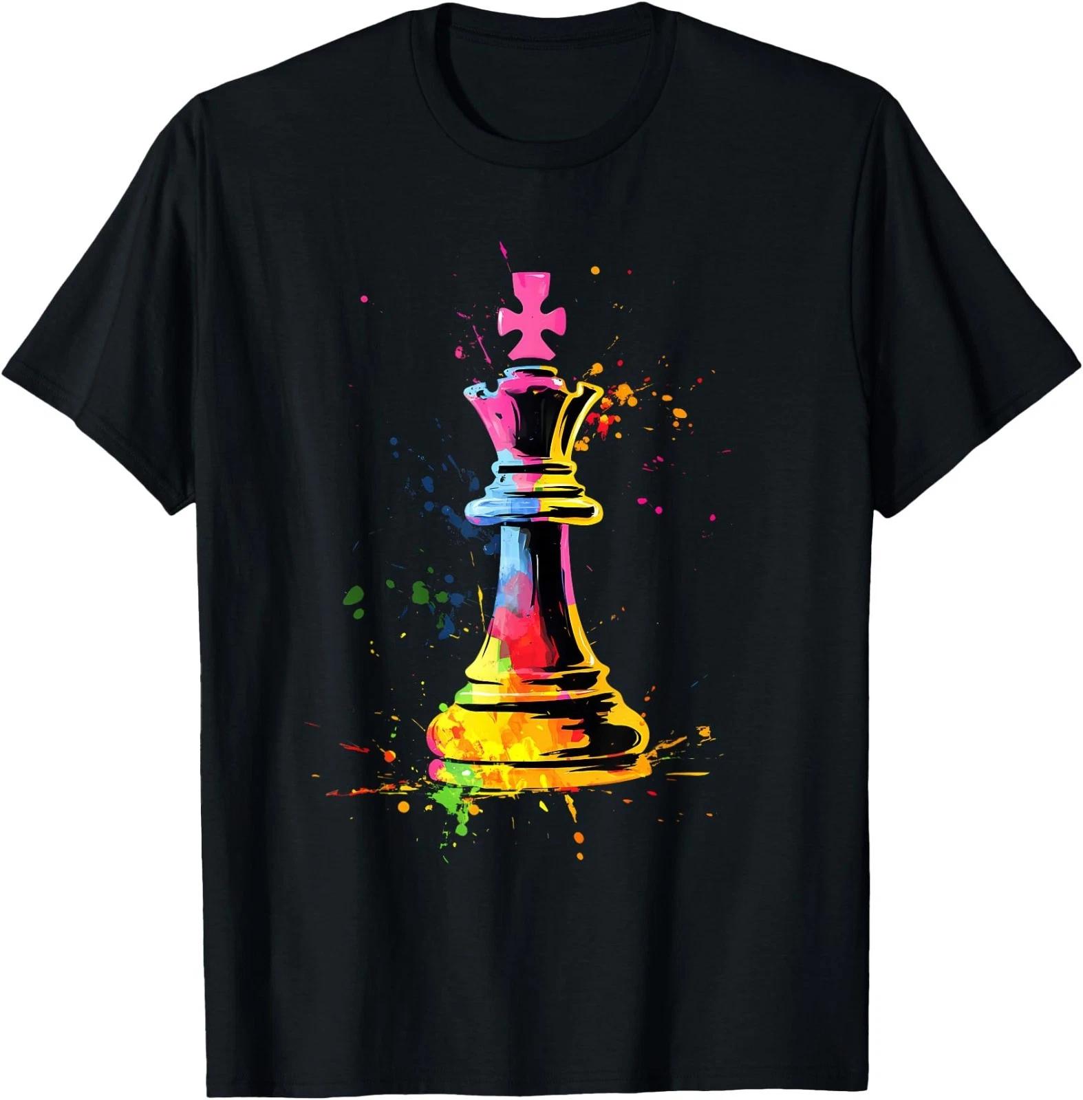 Colorful Chess Piece Chess Player T-Shirt 2XL