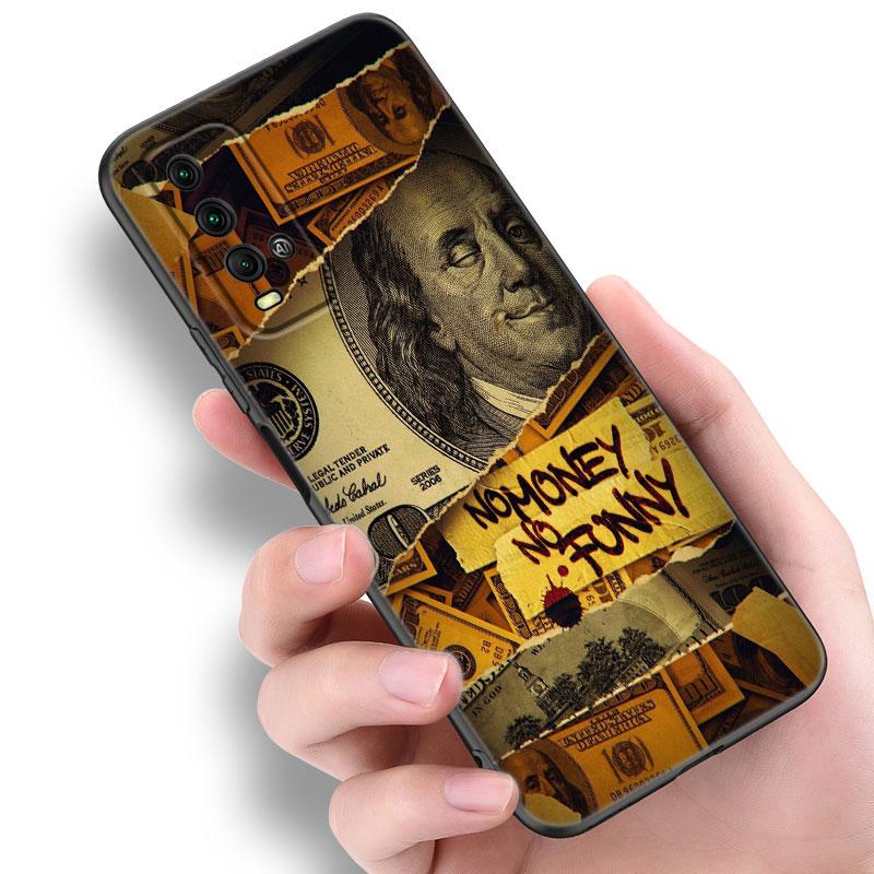Banknote Dollar Cash Money Phone Case For Xiaomi Redmi Note 5 6 9T K20 K40 K50 Pro 7A 8A 9A 9C 9i 10A 10C A1 S2 TPU Black Cover