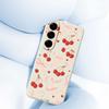 For Samsung Galaxy A56 5G Case Big Bow Cherry Pattern Printing Straight Edge TPU Phone Back Cover