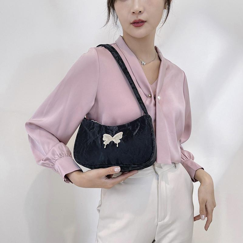 Chic Summer 2024 Fashion Butterfly Single Shoulder Bag For Women Trendy Street Pu Leather