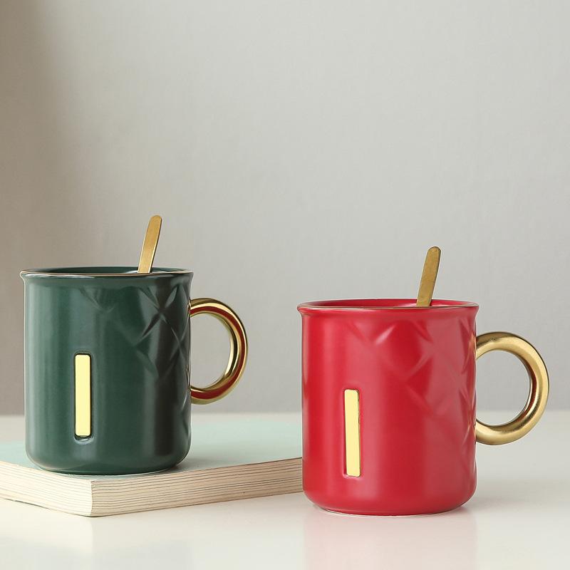 Xingba Wind Mark Cup Bronze Coffee Milk Office Ceramic Tea Cup Gift