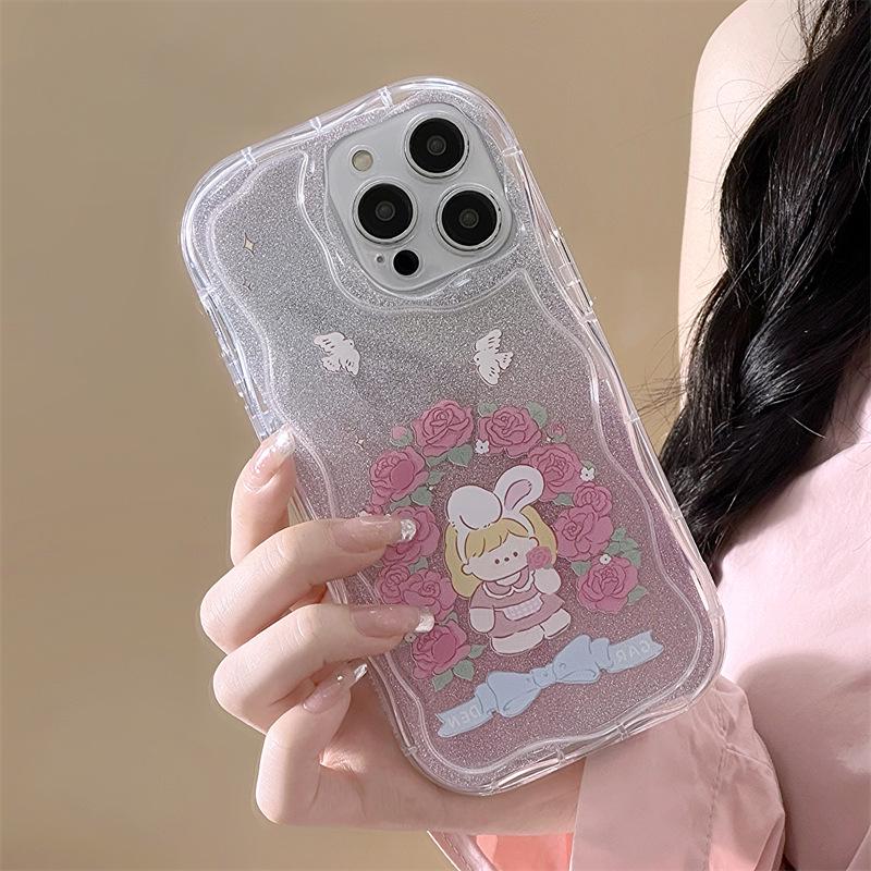 Zhitai Cream Pattern Bracelet Case for iPhone 15 Pro, 14, 13, 11 Pro Max, XS, and 7/8.