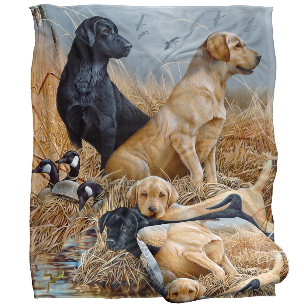JQ Licensing Jg-Jp Silky Labrador Hunting Supersoft Blanket