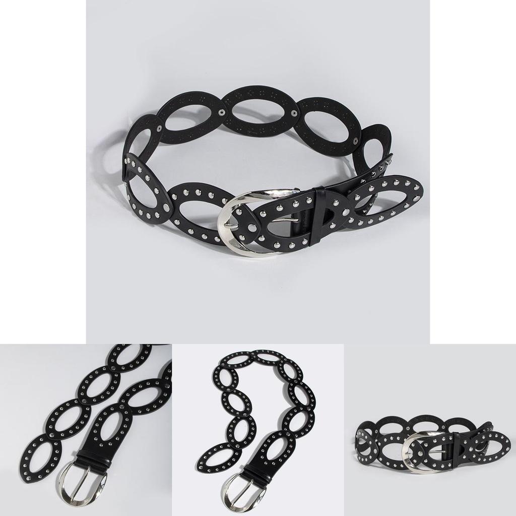 Vintage Art Style Wide Waist Belt With Irregular Design For Casual Wear