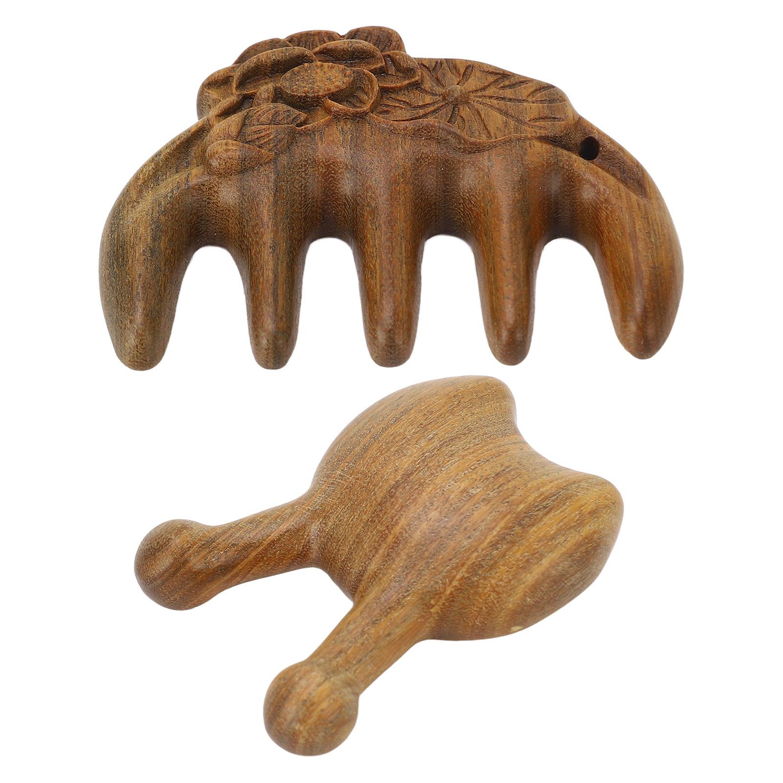 

Massage Hair Comb Head Scalp Meridian Comb Y Shape Wooden Nose Scraper Multifunctional Massager