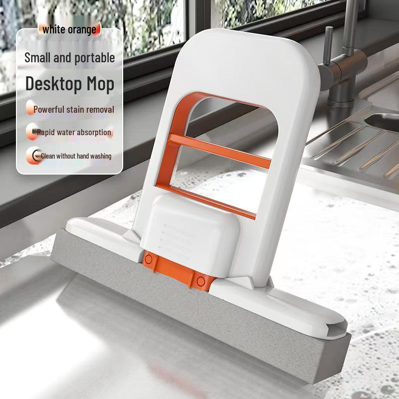 2025 Hands-Free Absorbent Mini Folding Mop with Sponge Head