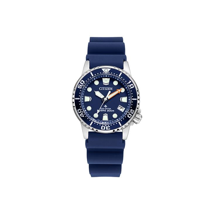 CITIZEN Sky Eagle Collection Light Powered Quartz Movement Rubber PU Strap Watch Unisex Blue Dial EO2021-05L Blue Regular Watch Box