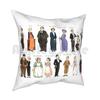 Downton A Portraits Pillow Case Printed Home Soft DIY Pillow Cover Downton Abbey Fanart Character Design Watercolours