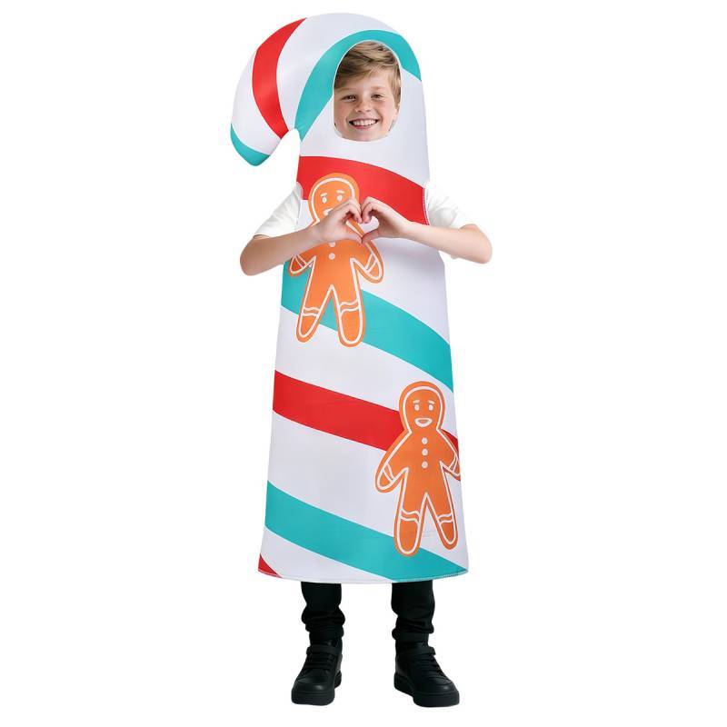 Holiday Kids Gingerbread Costume With Polyester Fabric For Festive Dress Up And Play