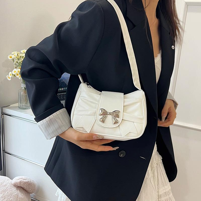 Solid Color Beautiful Niche Armpit Bag New Trendy Fashion Versatile Portable Shoulder Pleated Bag