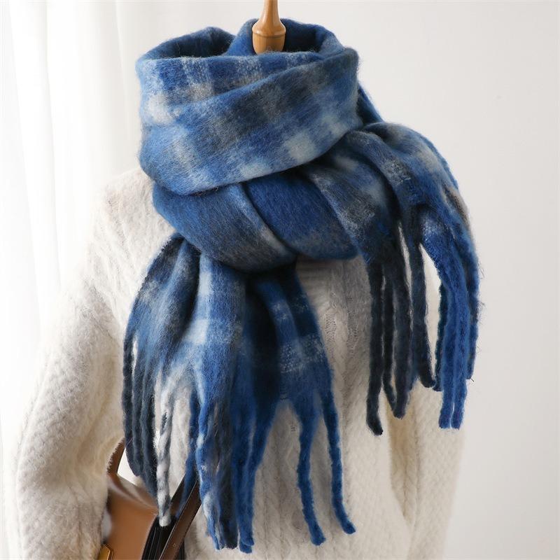 Imitation Cashmere Scarf Winter Warm Shawl Women Popular Tassel Scarves Bufanda Blanket Thickening Student Men Neck Thick XWJ104