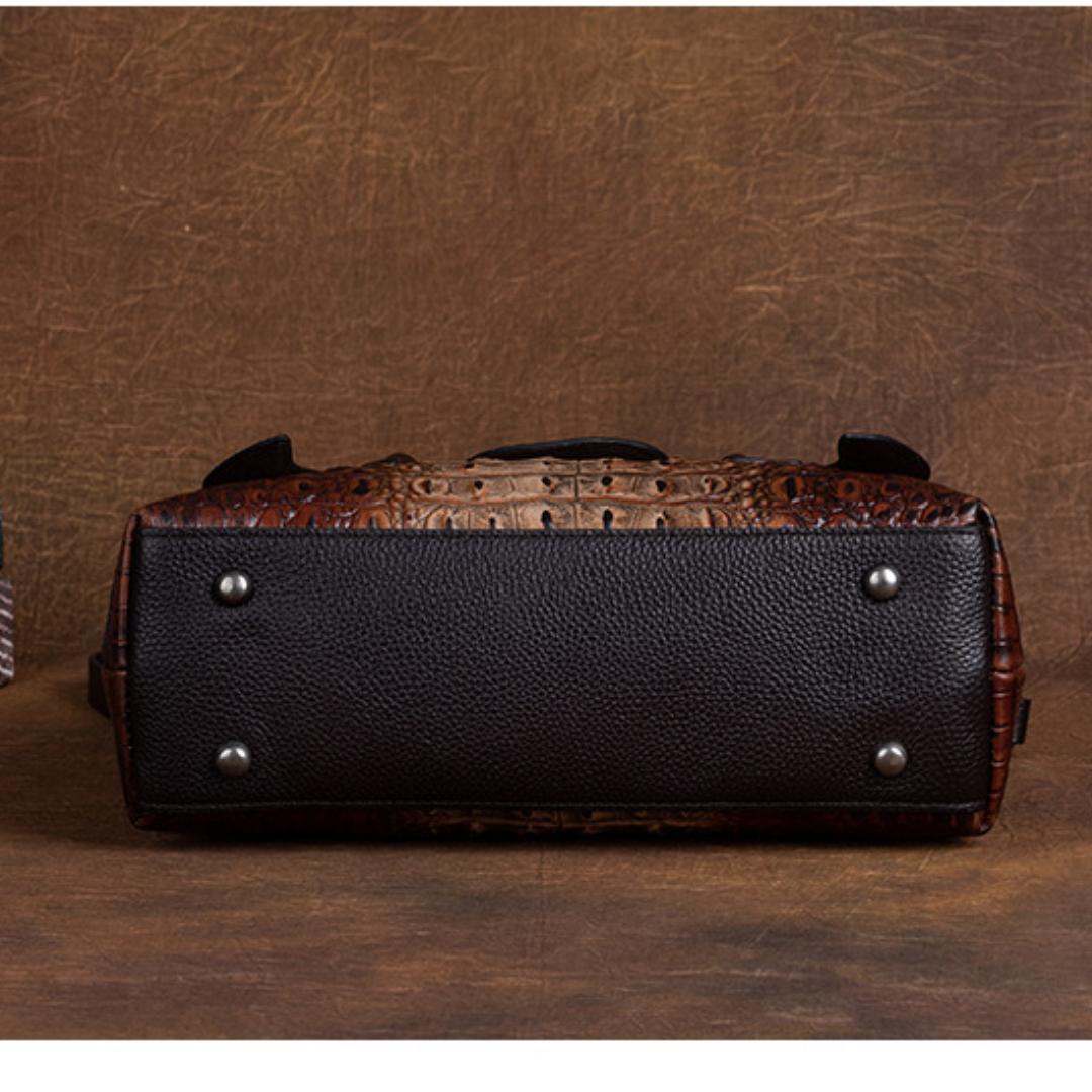 Сумка из коровьей кожи с текстурой крокодила — фото 11