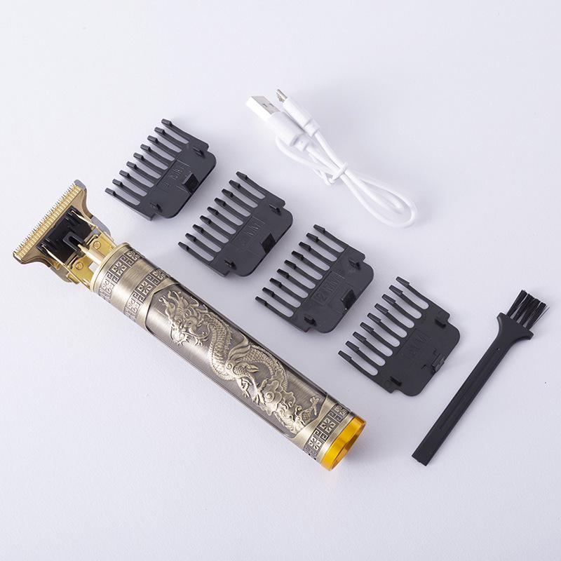 T9 LCD Electric Hair Clipper | Retro Engraving, Oil Head, Professional Home Use