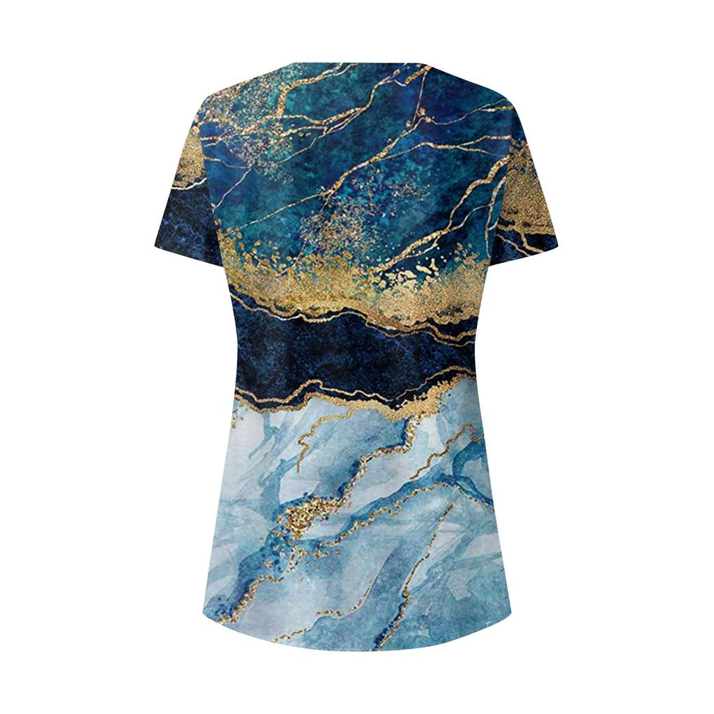 Women's Fashion Casual Temperament Crewneck Loose Printed Short Sleeve T-shirt Top