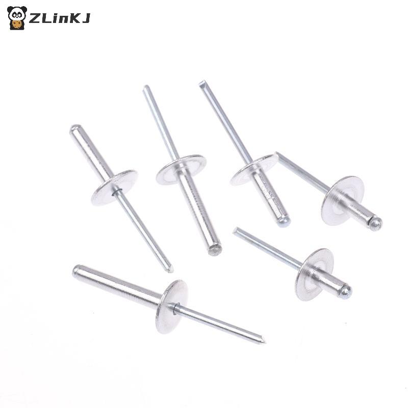 Large Flange Aluminum Rivets Kit Easy To Use Blind Rivets for Woodworking Metalworking Home Improvement