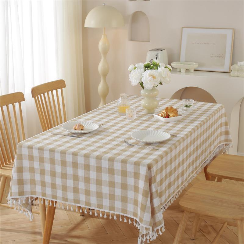 1 STuks Scandinavische Minimalistische Stijl Ondertafelkleed met Kwastjes, Geschikt voor Picknicks, Keuken, Woonkamer en Huisdecoratie 100x140cm