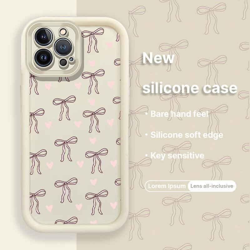 Phone Case For Infinix GT 30 20 Pro Note 50 40 40S 30Pro Plus Smart 10 8 9 Hot 60 50PRO Silicone Love Bowknot Cover