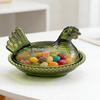 Yousheng Clear Chicken Storage Box Multi-purpose Snacks Candies Nuts Foods Container Jar Jewelry Holder Kitchen Table Centerpiece Decorative