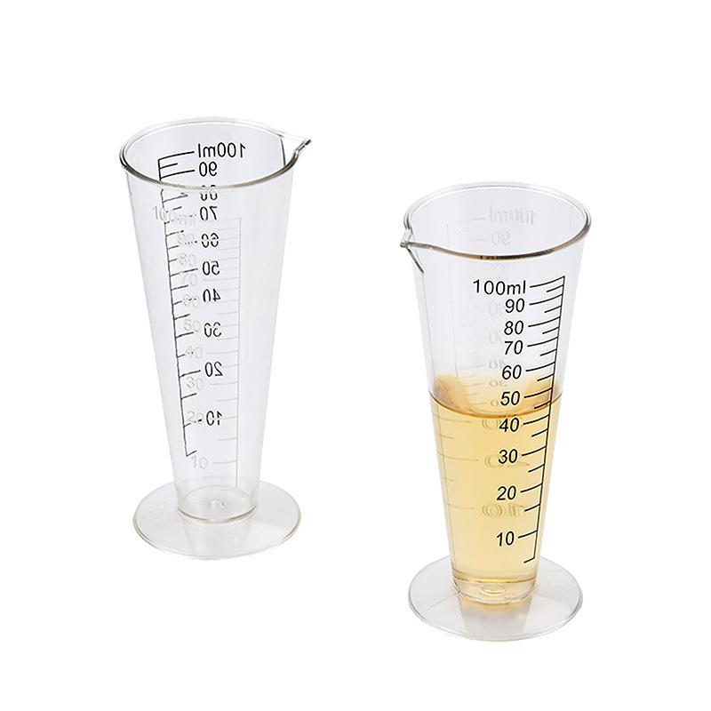 100 ml Akrylmålebeger av matkvalitet med skala - BPA-fritt, perfekt for kjøkken- og restaurantbruk
