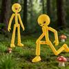 NEW Printing Mannequin Multi-jointed Stickman Toy Novelty Action Figure Stickman Assembled Robot Movable