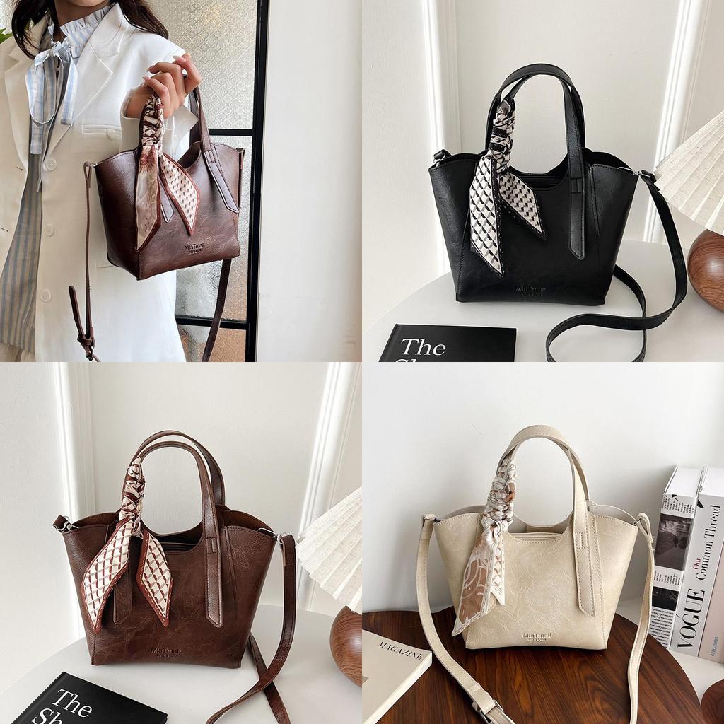 Pu Water Bucket Bag With Magnetic Closure For Daily Casual Use