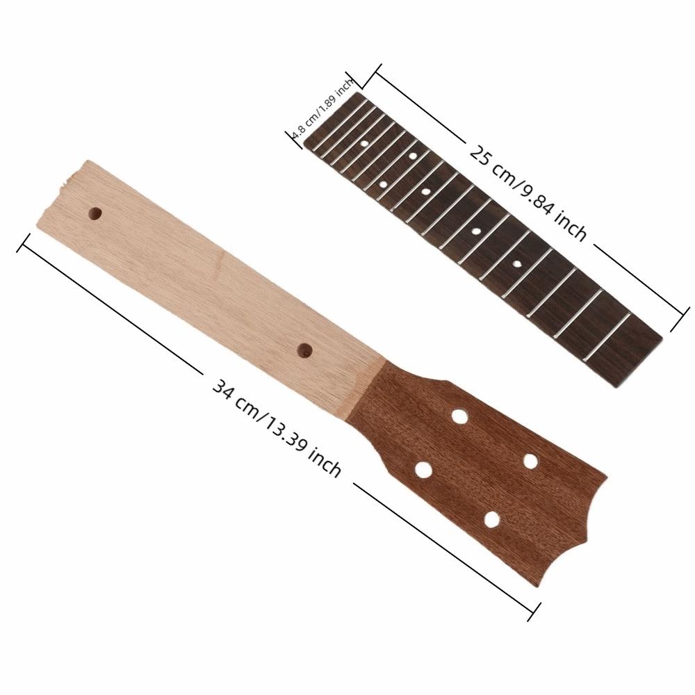 Wooden Color Ukulele Fretboard 21in 23in Ukulele Neck Set Ukulele Neck Concert Ukulele 23in