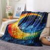 New Moon Print Flannel Blanket, High Quality Comfortable for All Seasons, Home Decor, Warmth and Comfort, Perfect for Christmas Gifts