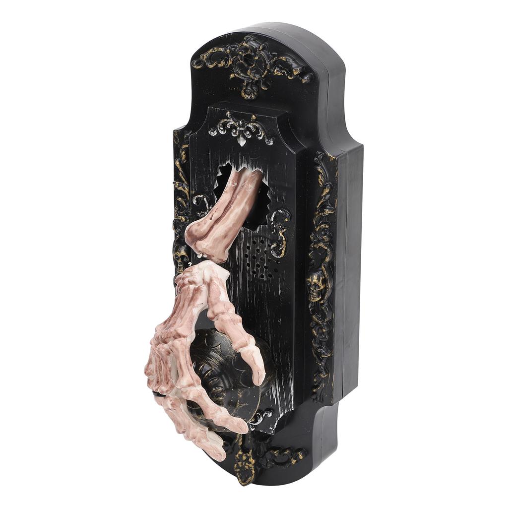 Halloween Doorbell Flashing Red Light Creepy Sound White Smoke Touch Sensitive Skeleton Hand Door