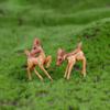 2pcs/Set Artificial Mini Sika Deer Fairy Garden Miniatures Gnomes Moss Terrariums Resin Crafts Figurines For Home Decoration